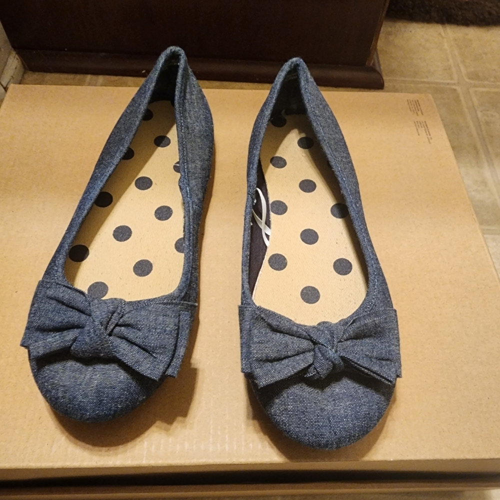 Denim Ballerina Flats